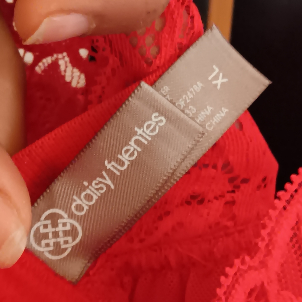 Daisy Fuentes - Babydoll & Thong Set - XL - Red NWOT - Picture 8 of 14